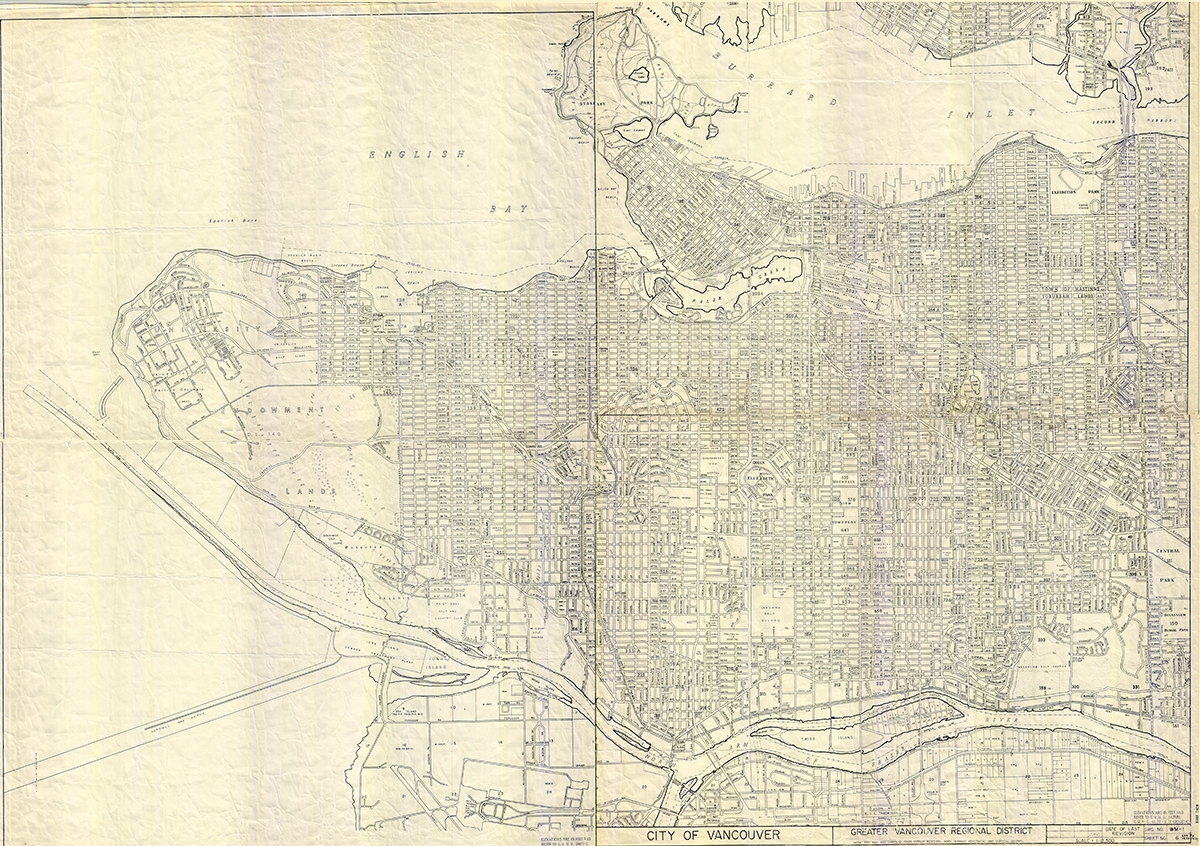 Greater Vancouver Regional District Map, 1973-`1976