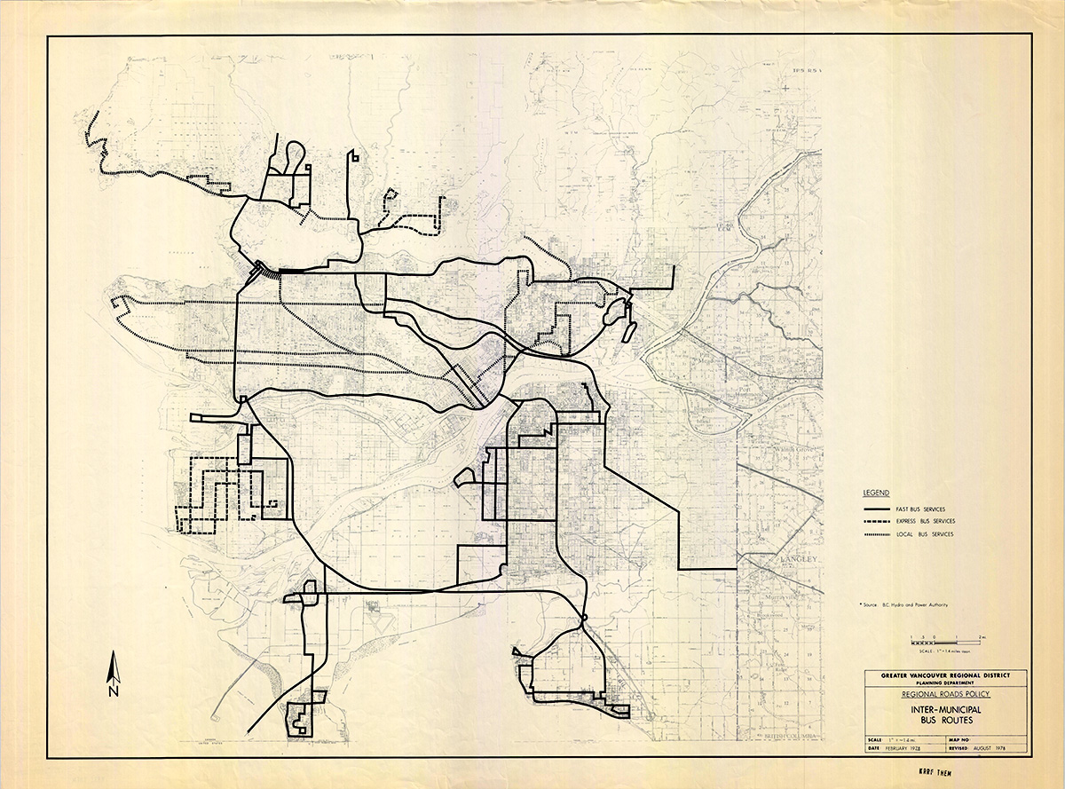 Greater Vancouver Regional Area Roads Policy Maps, 1978-1979