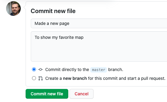 Commit message