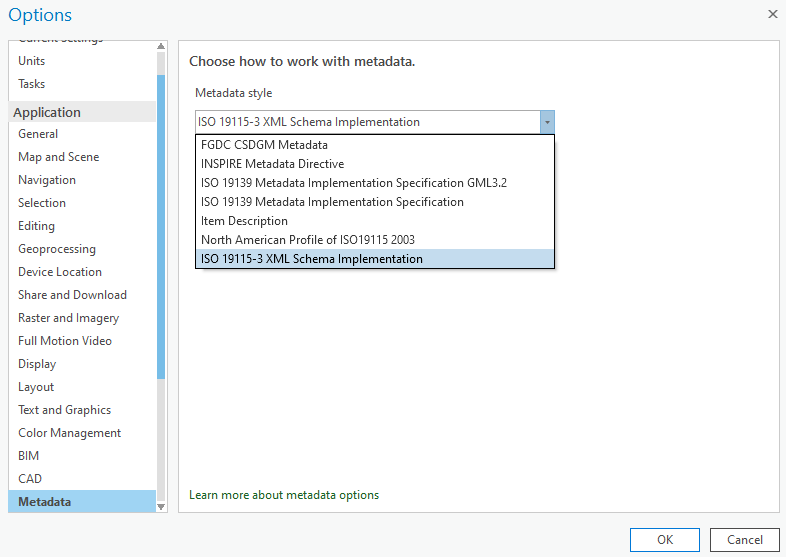 Change metadata style