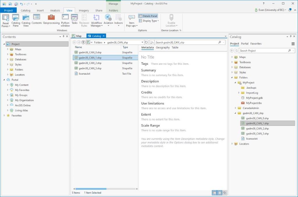 Viewing Metadata